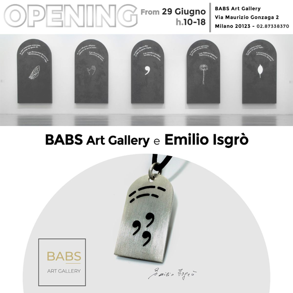 I gioielli di Emilio Isgrò per i ragazzi di Milano e di Palermo – BABS Gallery